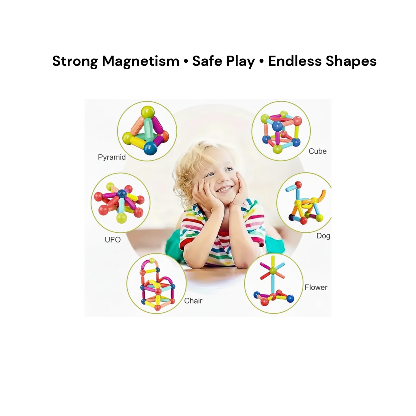 STEM Magnetic Sticks (25pcs) | Colorful Sticks & Balls Construction Toy for Kids 3+ | Educational Learning & Creativity Set