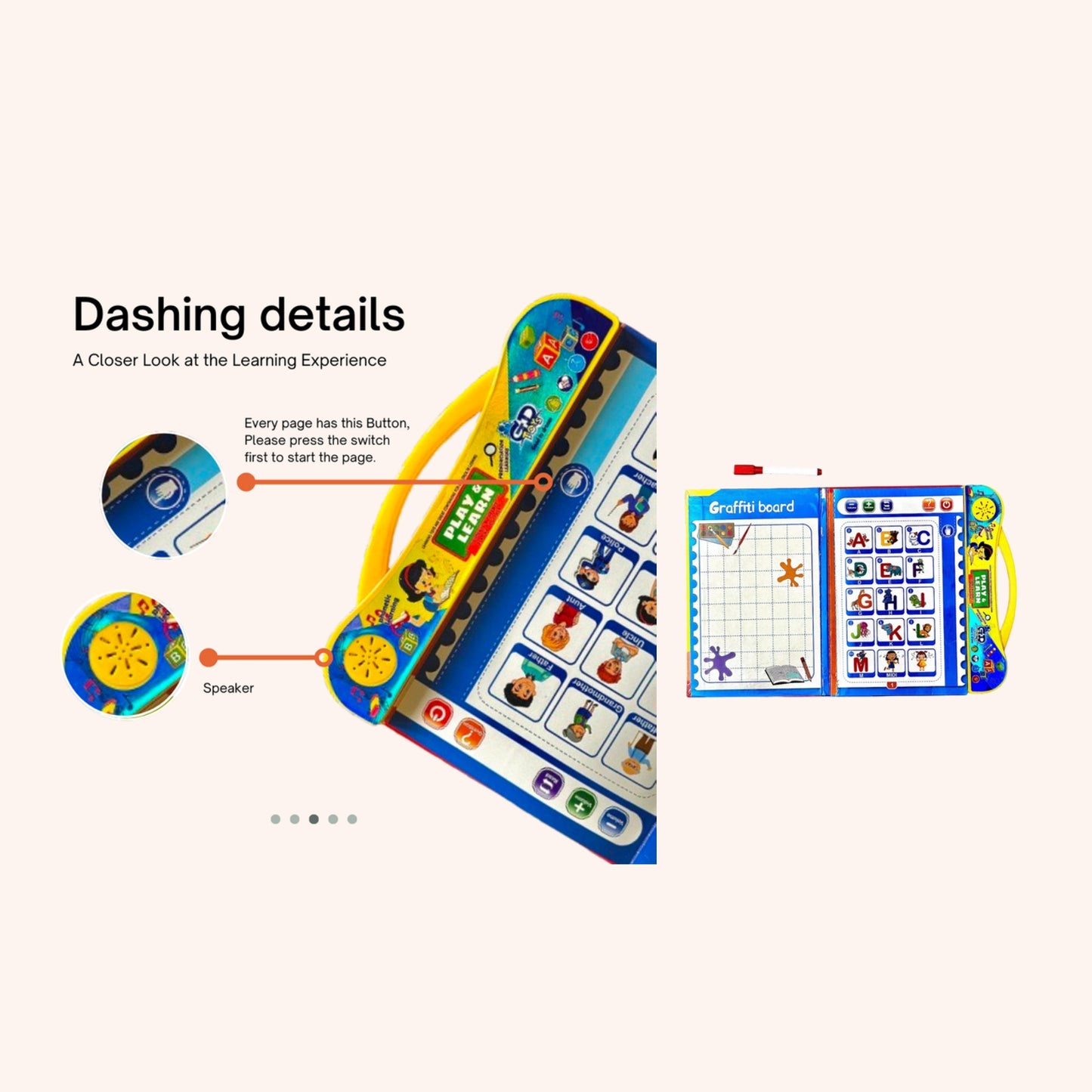 KidzAge Learning Combo | Play & Learn Intelligence Book + STEM Magnetic Sticks (25 pcs) | Educational & Creative Toy