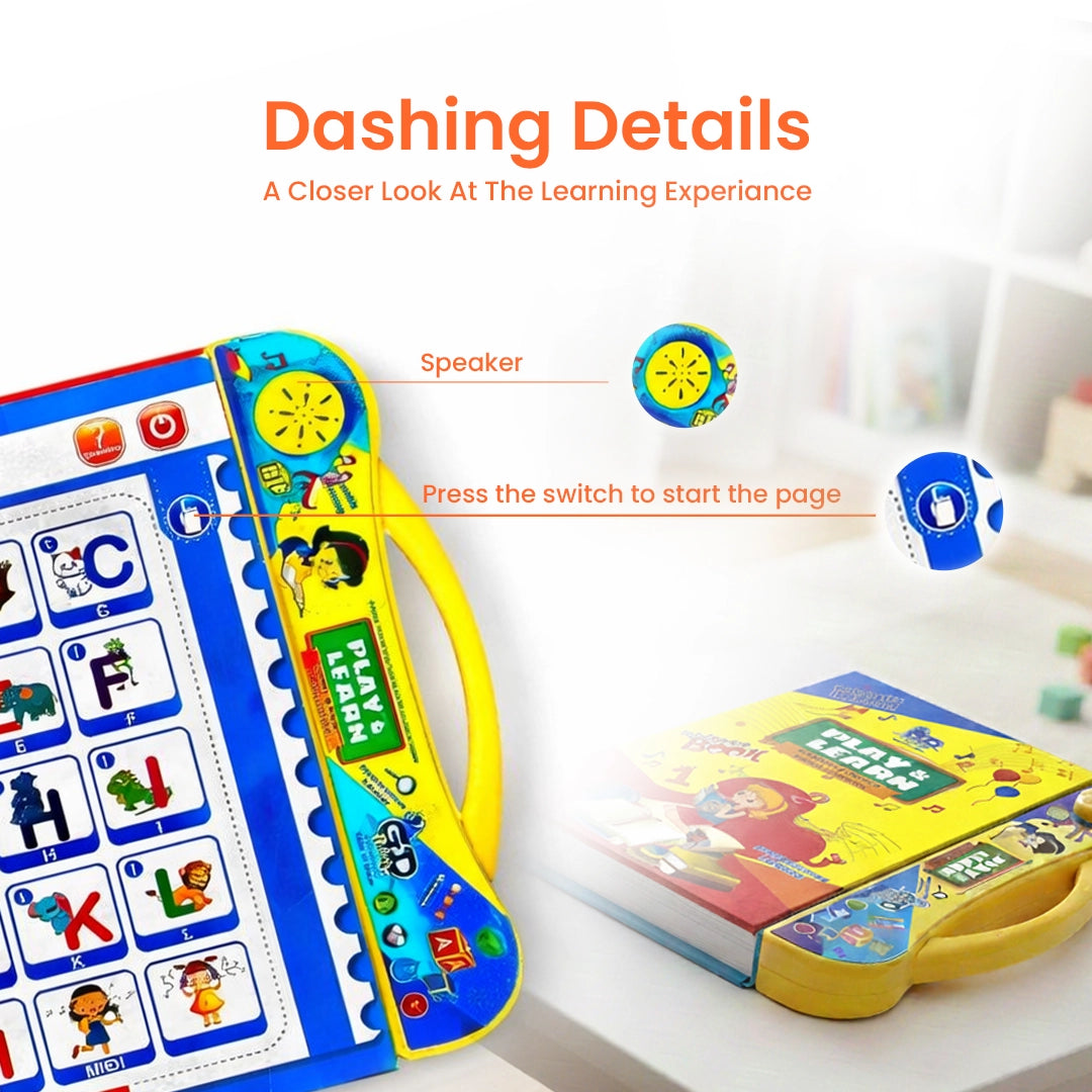 kids playing with magnetic sticks and learning book creative educational toy combo