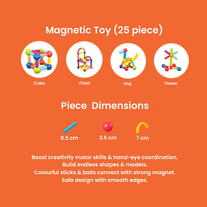 educational toy combo for kids age 3 plus learning book and magnetic construction set