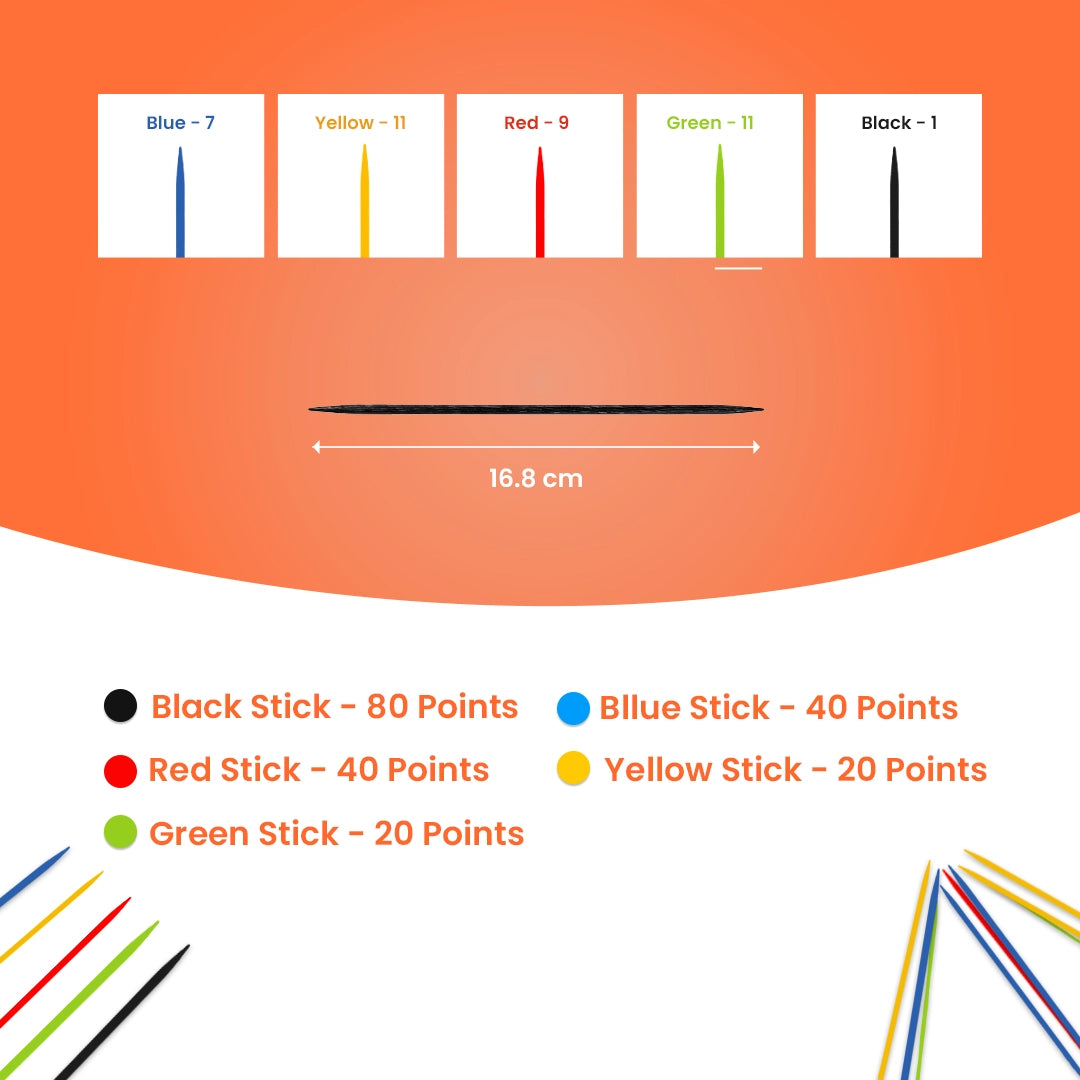 KidzAge Creative Fun Combo | Stick Puzzle Building Blocks + Mikado Stick Game | STEM Learning & Classic Family Game