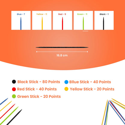 KidzAge Creative Fun Combo | Stick Puzzle Building Blocks + Mikado Stick Game | STEM Learning & Classic Family Game