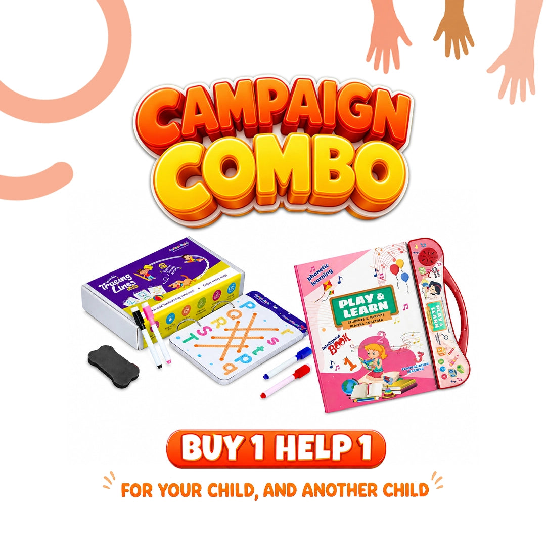 KidzAge Campaign Combo | Play & Learn Book + Tracing Workbook
