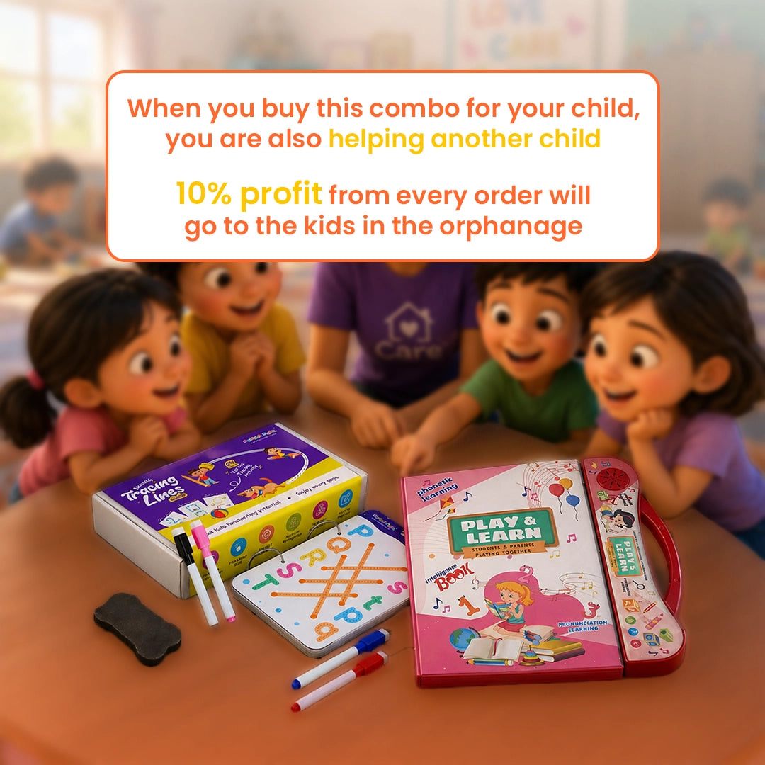 KidzAge Campaign Combo | Play & Learn Book + Tracing Workbook
