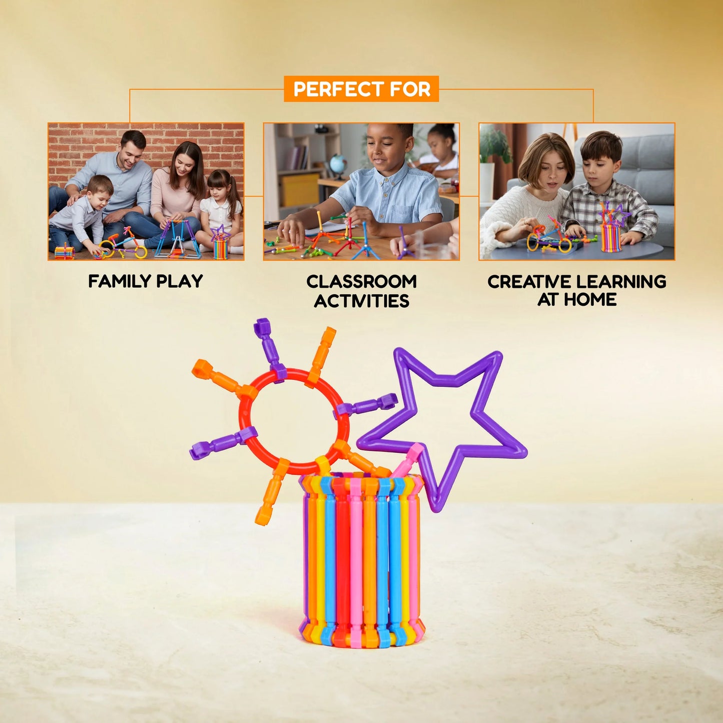 Stick Puzzle Building Blocks – Mini Smart Sticks Construction Set for Kids - Creative STEM Toy