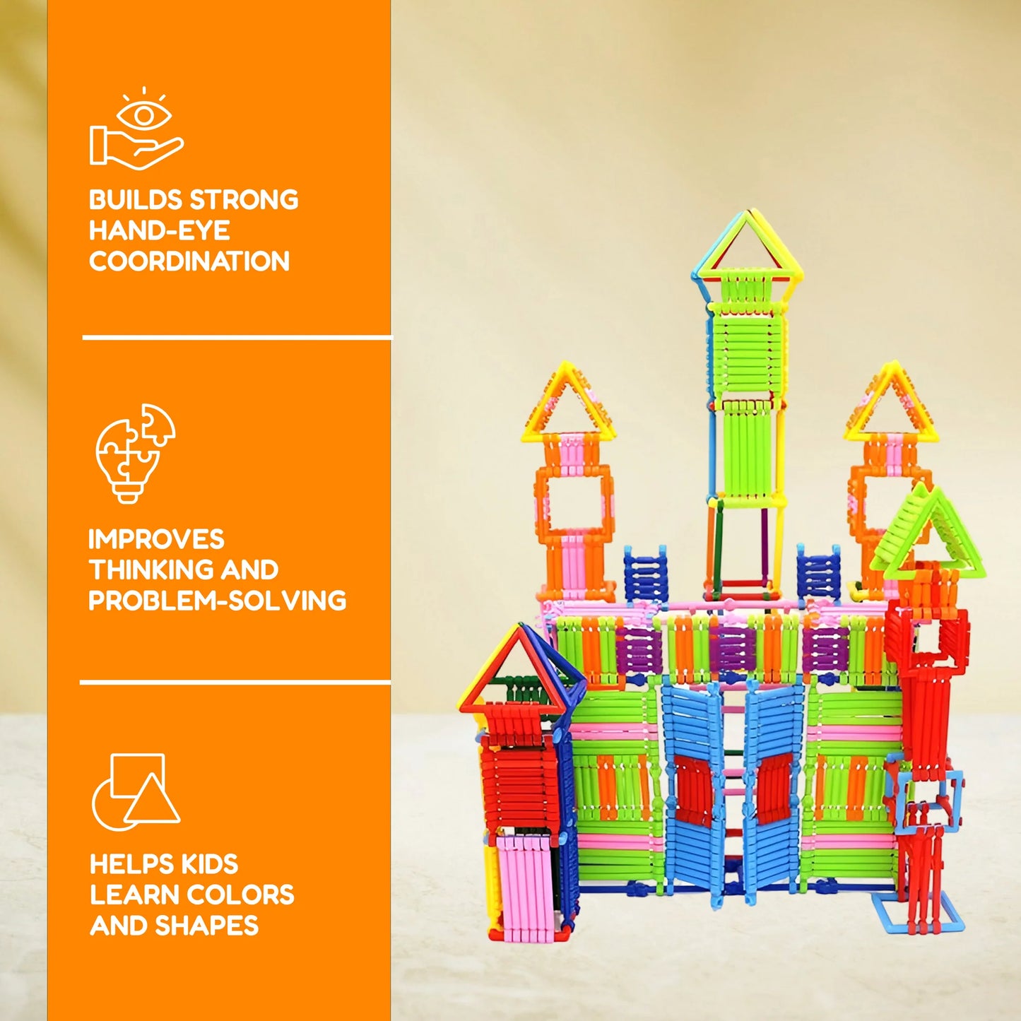 Stick Puzzle Building Blocks – Mini Smart Sticks Construction Set for Kids - Creative STEM Toy