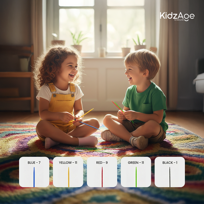 KidzAge Brain Booster Combo | Wooden Memory Match Stick Chess Game + Mikado Jumbo Stick Game | Educational & Fun Family Board Games