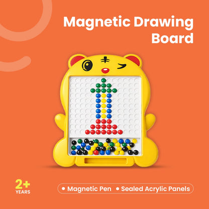 kidzage magnetic drawing board for kids 80 beads educational toy for toddlers