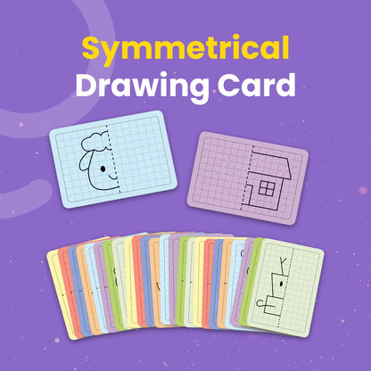 kidzage symmetry drawing board for kids reusable grid art learning toy
