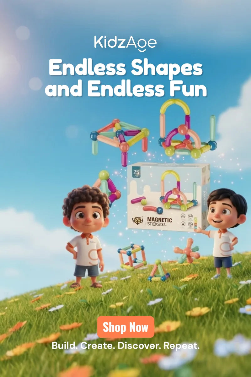 KidzAge STEM magnetic sticks 25pcs building toy for kids